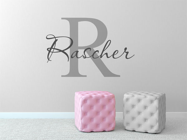 Wandtattoo Rascher Nachname