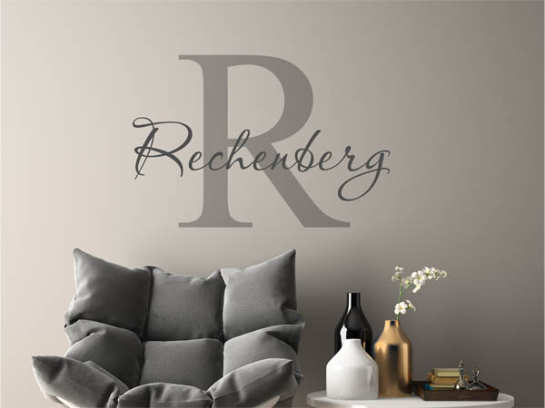 Wandtattoo Rechenberg Nachname