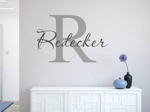 Wandtattoo Redecker Nachname