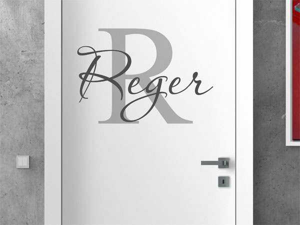 Wandtattoo Reger Nachname
