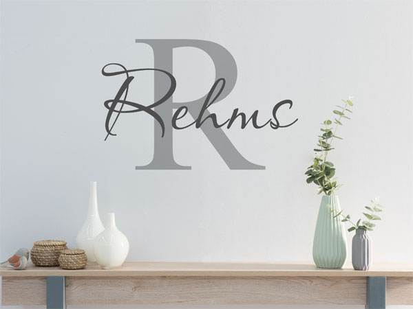 Wandtattoo Rehms Nachname