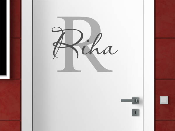 Wandtattoo Riha Nachname