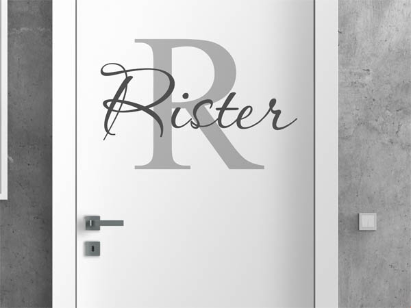 Wandtattoo Rister Nachname