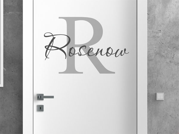 Wandtattoo Rosenow Nachname