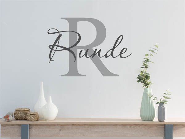 Wandtattoo Runde Nachname