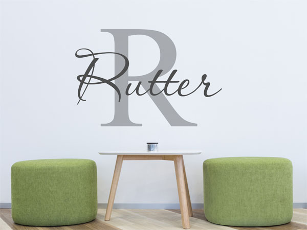 Wandtattoo Rutter Nachname