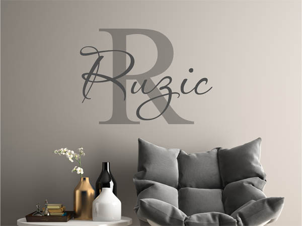 Wandtattoo Ruzic Nachname