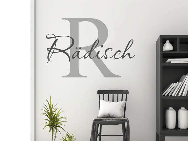 Wandtattoo Rädisch Nachname