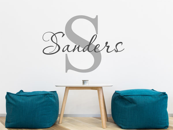 Wandtattoo Sanders Nachname