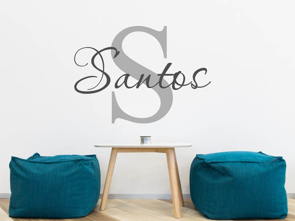Wandtattoo Santos Nachname
