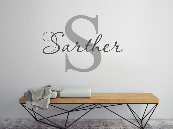 Wandtattoo Sarther Nachname