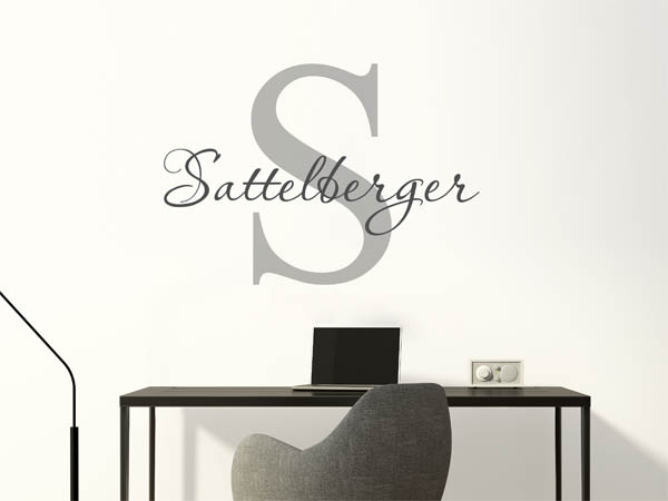 Wandtattoo Sattelberger Nachname