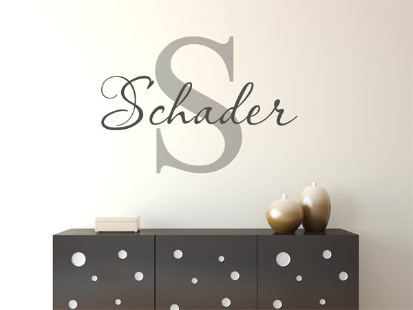 Wandtattoo Schader Nachname