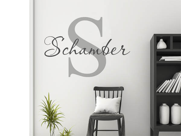Wandtattoo Schamber Nachname