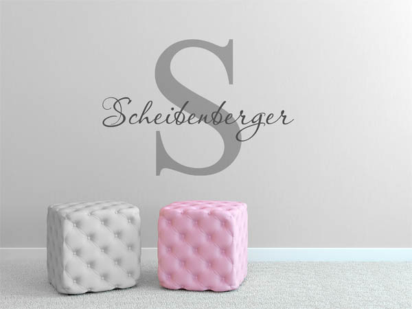 Wandtattoo Scheibenberger Nachname