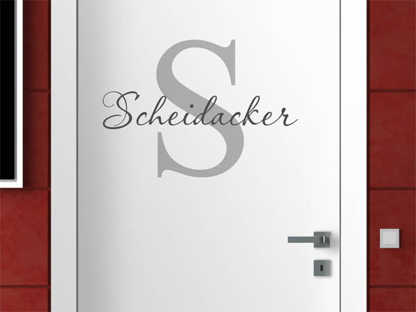 Wandtattoo Scheidacker Nachname