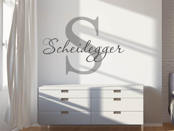 Wandtattoo Scheidegger Nachname