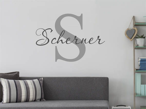 Wandtattoo Scherner Nachname