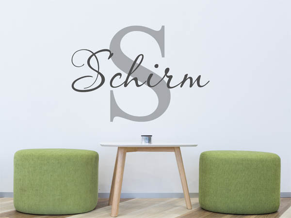 Wandtattoo Schirm Nachname