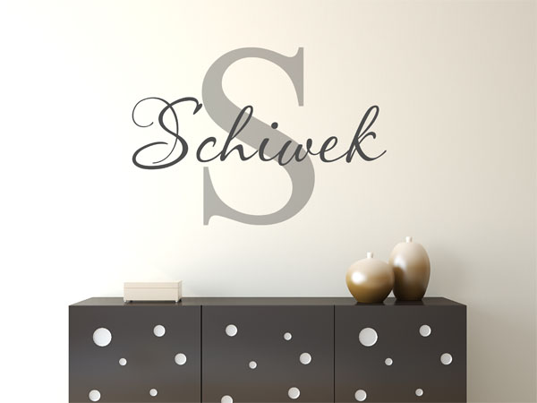 Wandtattoo Schiwek Nachname