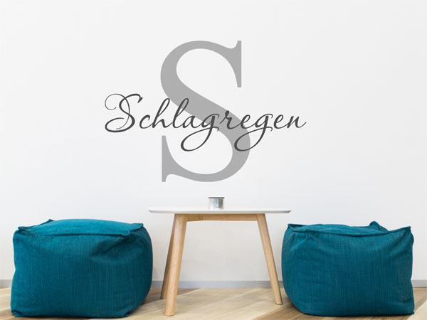 Wandtattoo Schlagregen Nachname