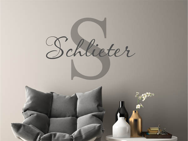 Wandtattoo Schlieter Nachname