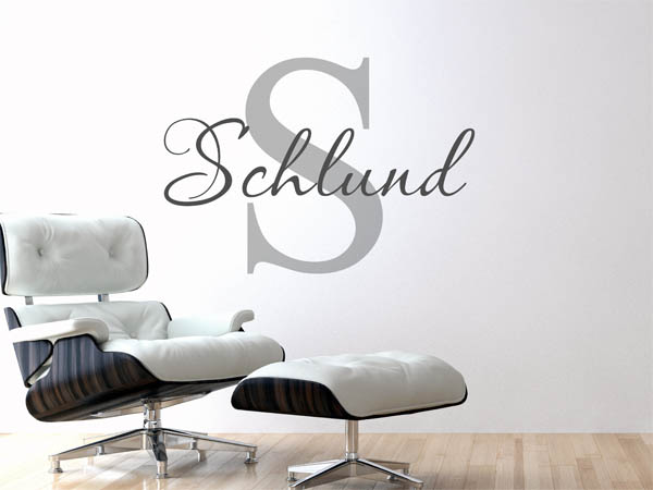 Wandtattoo Schlund Nachname