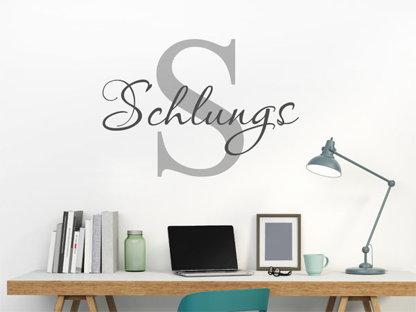 Wandtattoo Schlungs Nachname