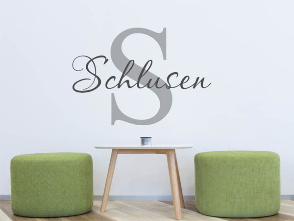 Wandtattoo Schlusen Nachname