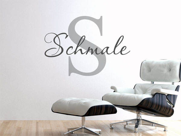 Wandtattoo Schmale Nachname