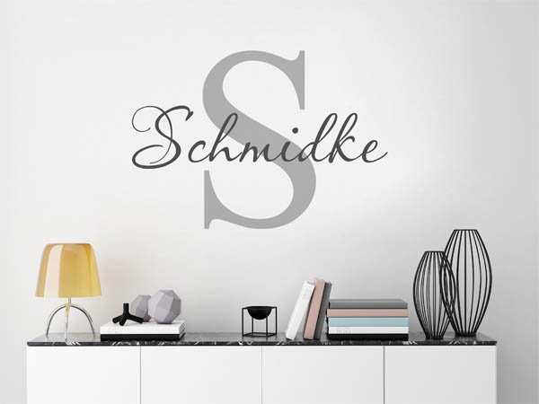 Wandtattoo Schmidke Nachname
