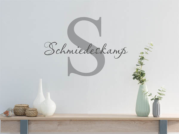 Wandtattoo Schmiedeskamp Nachname