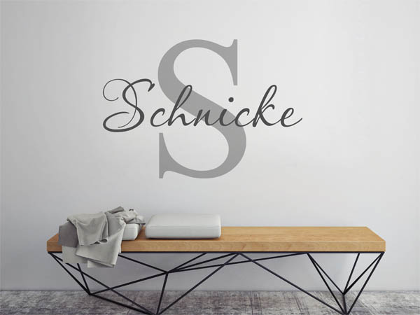 Wandtattoo Schnicke Nachname