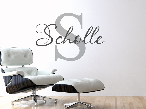 Wandtattoo Scholle Nachname