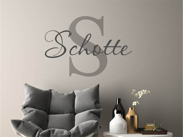 Wandtattoo Schotte Nachname