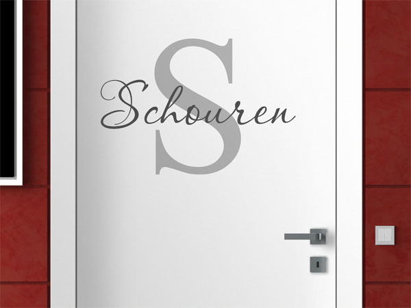 Wandtattoo Schouren Nachname