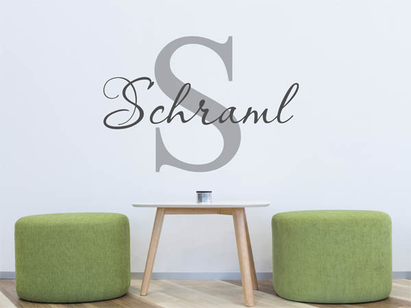 Wandtattoo Schraml Nachname