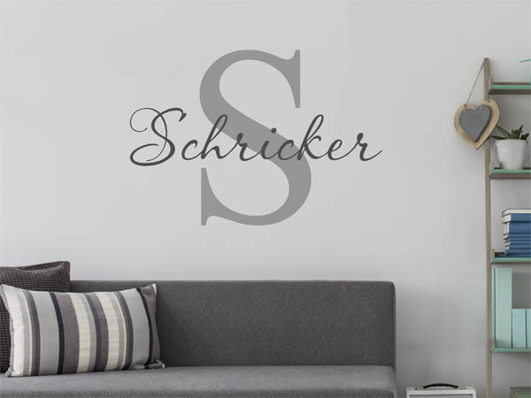 Wandtattoo Schricker Nachname