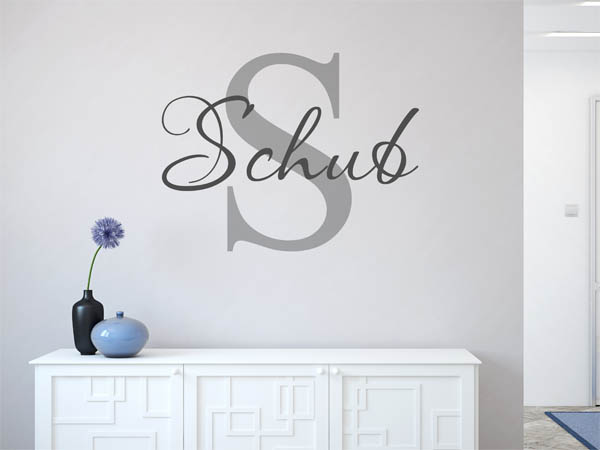 Wandtattoo Schub Nachname