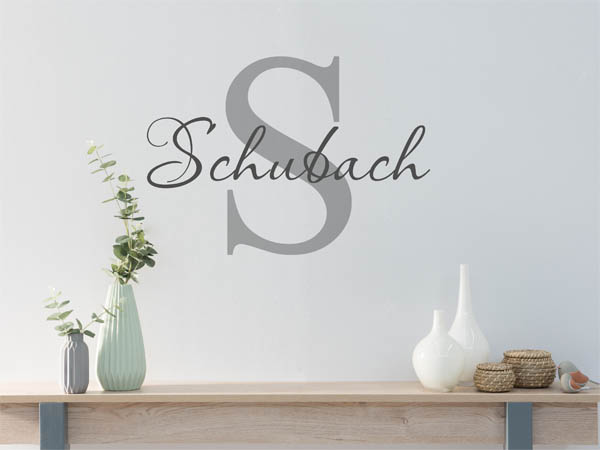 Wandtattoo Schubach Nachname