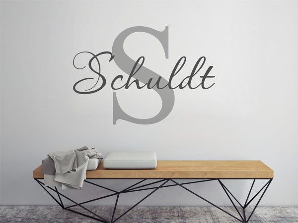 Wandtattoo Schuldt Nachname