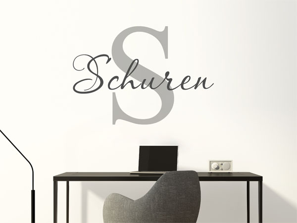 Wandtattoo Schuren Nachname