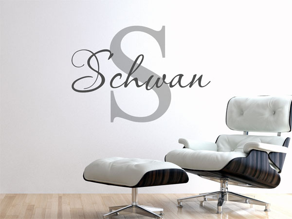 Wandtattoo Schwan Nachname
