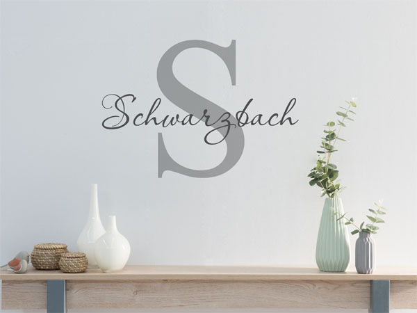 Wandtattoo Schwarzbach Nachname