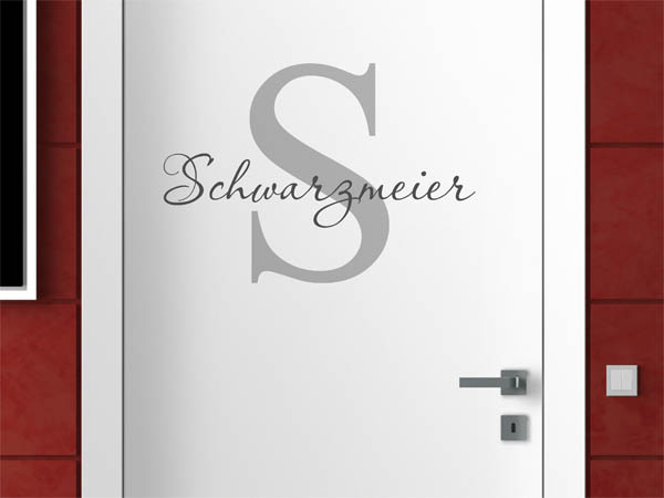 Wandtattoo Schwarzmeier Nachname