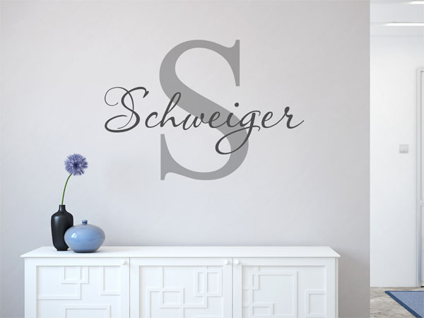 Wandtattoo Schweiger Nachname