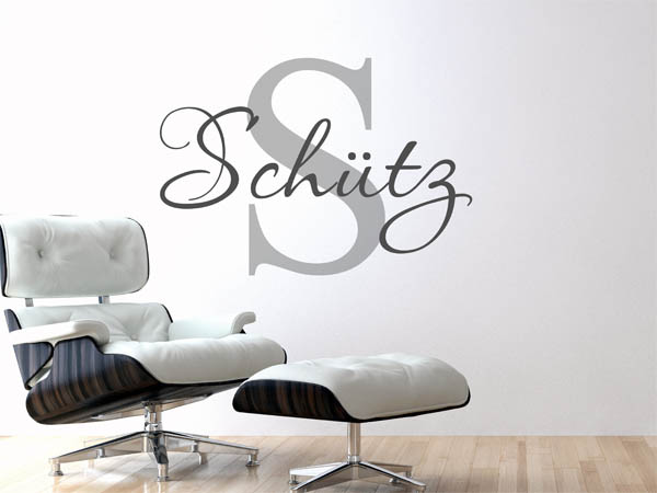 Wandtattoo Schütz Nachname