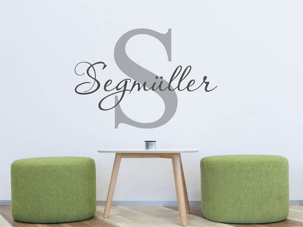 Wandtattoo Segmüller Nachname