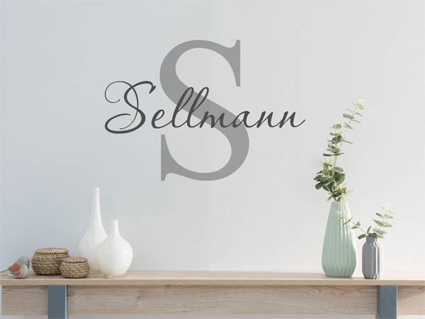 Wandtattoo Sellmann Nachname