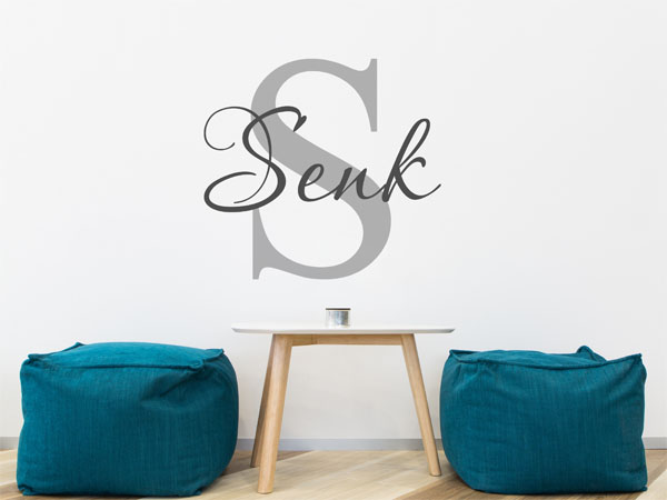 Wandtattoo Senk Nachname